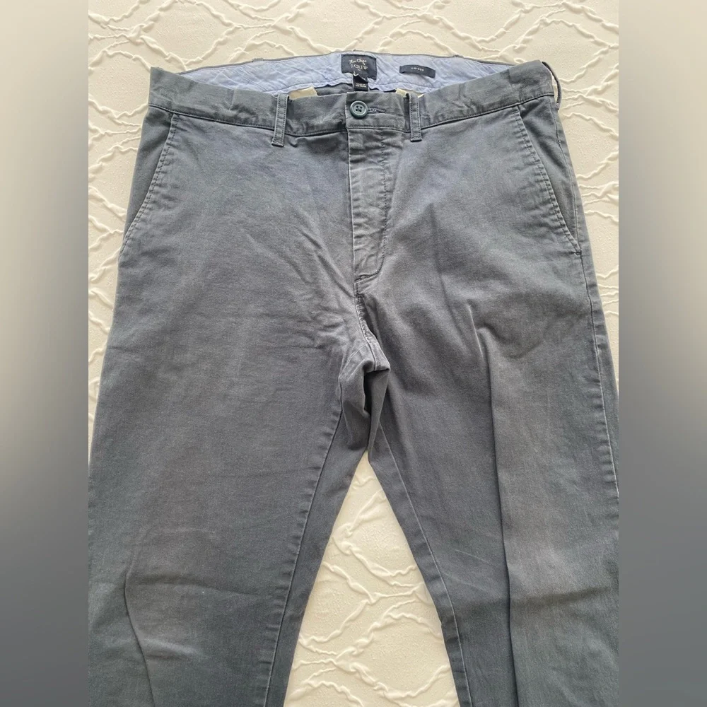 J. Crew - Slim Fit Cotton Chino Trouser Pant in Overcast Blue - Size 31 x 32